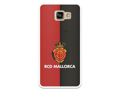 Funda para Samsung Galaxy A5 2016 del Mallorca RCD Mallorca Diagonales Transparente - Licencia Oficial RCD Mallorca