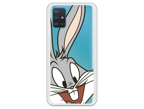 Funda para Samsung Galaxy A51 Oficial de Warner Bros Bugs Bunny Silueta Transparente - Looney Tunes