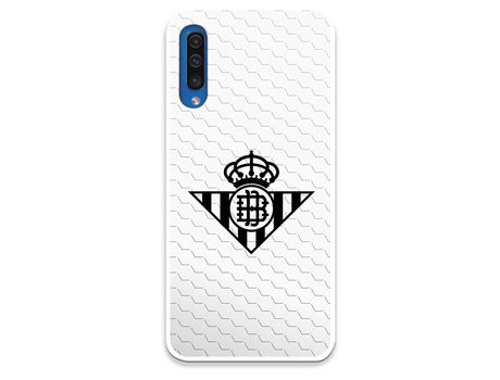 Funda para Samsung Galaxy A50 del Betis Escudo Negro Fondo Red - Licencia Oficial