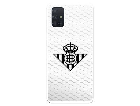 Funda para Samsung Galaxy A71 del Betis Escudo Negro Fondo Red - Licencia Oficial
