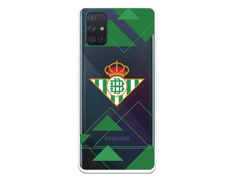 Funda para Samsung Galaxy A71 del Betis Escudo Fondo transparente - Licencia Oficial