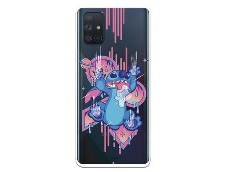Funda para Samsung Galaxy A71 Oficial de Disney Stitch Graffiti - Lilo & Stitch