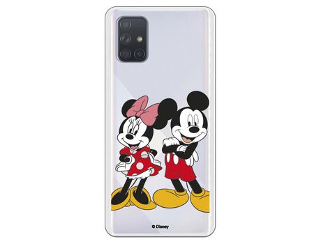 Funda para Samsung Galaxy A71 Oficial de Disney Mickey y Minnie Posando - Clásicos Disney