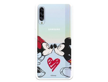 Funda para Samsung Galaxy A90 5G Oficial de Disney Mickey y Minnie Beso - Clásicos Disney