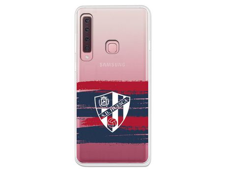 Funda para Samsung Galaxy A9 2018 del Huesca Rayas Transparente - Licencia Oficial SD Huesca