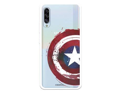 Funda para Samsung Galaxy A90 5G Oficial de Marvel Capitan America Escudo Transparente