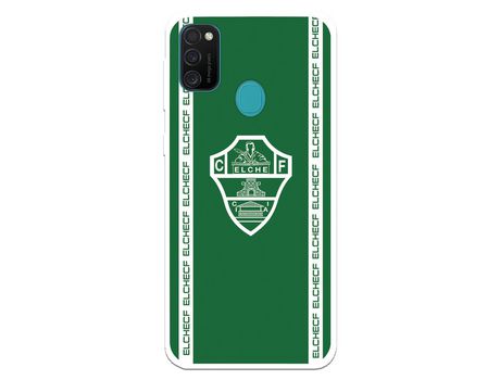 Funda para Samsung Galaxy M21 del Elche CF Escudo Fondo Verde - Licencia Oficial Elche CF