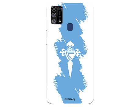 Funda para Samsung Galaxy M31 del Celta Escudo Trazo azul - Licencia Oficial RC Celta