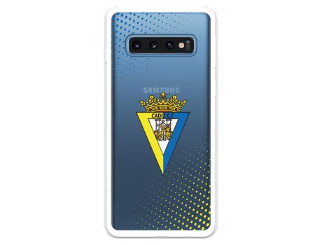 Funda para Samsung Galaxy S10 Plus del Cádiz Escudo Transparente - Licencia Oficial