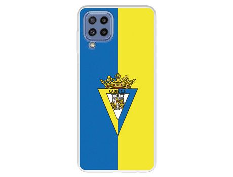 Funda para Samsung Galaxy M32 del Cádiz Escudo Fondo Bicolor - Licencia Oficial