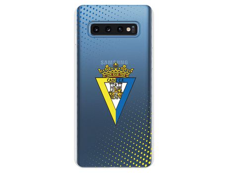 Funda para Samsung Galaxy S10 del Cádiz Escudo Transparente - Licencia Oficial