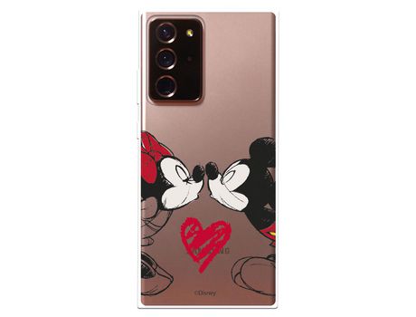 Funda para Samsung Galaxy Note 20 Ultra Oficial de Disney Mickey y Minnie Beso - Clásicos Disney