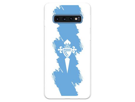 Funda para Samsung Galaxy S10 Plus del Celta Escudo Trazo azul - Licencia Oficial RC Celta