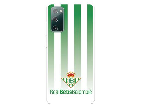 Funda para Samsung Galaxy S20 FE del Betis Fondo Rayas Verdiblancas - Licencia Oficial