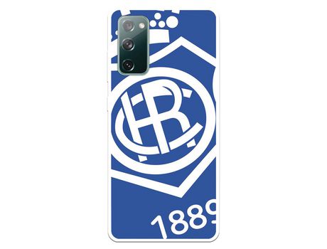 Funda para Samsung Galaxy S20 FE del Recre Escudo Fondo azul - Licencia Oficial Real Club Recreativo de Huelva