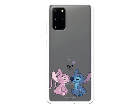Funda para Samsung Galaxy S20 Plus Oficial de Disney Angel & Stitch Beso - Lilo & Stitch