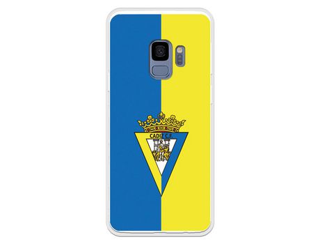 Funda para Samsung Galaxy S9 del Cádiz Escudo Fondo Bicolor - Licencia Oficial
