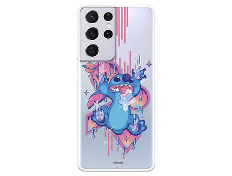 Funda para Samsung Galaxy S21 Ultra Oficial de Disney Stitch Graffiti - Lilo & Stitch