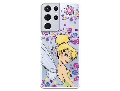 Funda para Samsung Galaxy S21 Ultra Oficial de Disney Campanilla Flores - Peter Pan