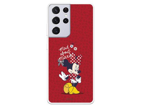 Funda para Samsung Galaxy S21 Ultra Oficial de Disney Minnie Mad About - Clásicos Disney