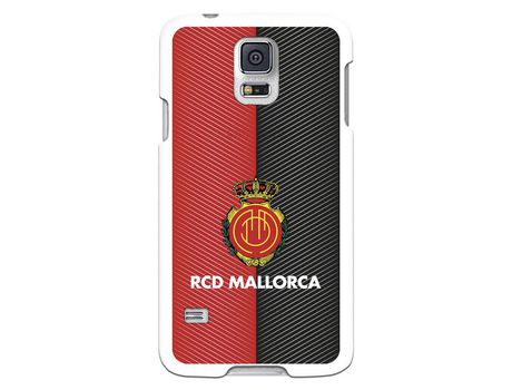 Funda para Samsung Galaxy S5 del Mallorca RCD Mallorca Diagonales Transparente - Licencia Oficial RCD Mallorca