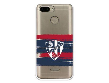 Funda para Xiaomi Redmi 6 del Huesca Rayas Transparente - Licencia Oficial SD Huesca