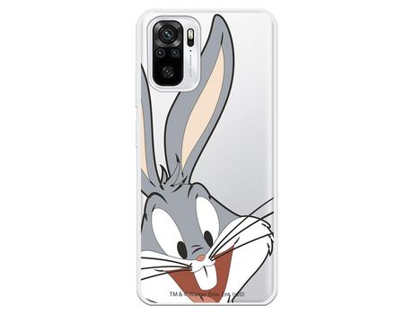 Funda para Xiaomi Redmi Note 10 Oficial de Warner Bros Bugs Bunny Silueta Transparente - Looney Tunes