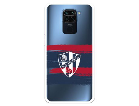 Funda para Xiaomi Redmi Note 9 del Huesca Rayas Transparente - Licencia Oficial SD Huesca