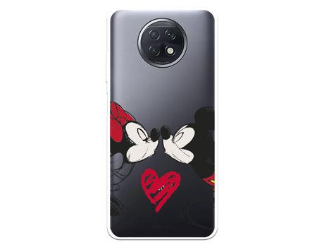 Funda para Xiaomi Redmi Note 9T Oficial de Disney Mickey y Minnie Beso - Clásicos Disney