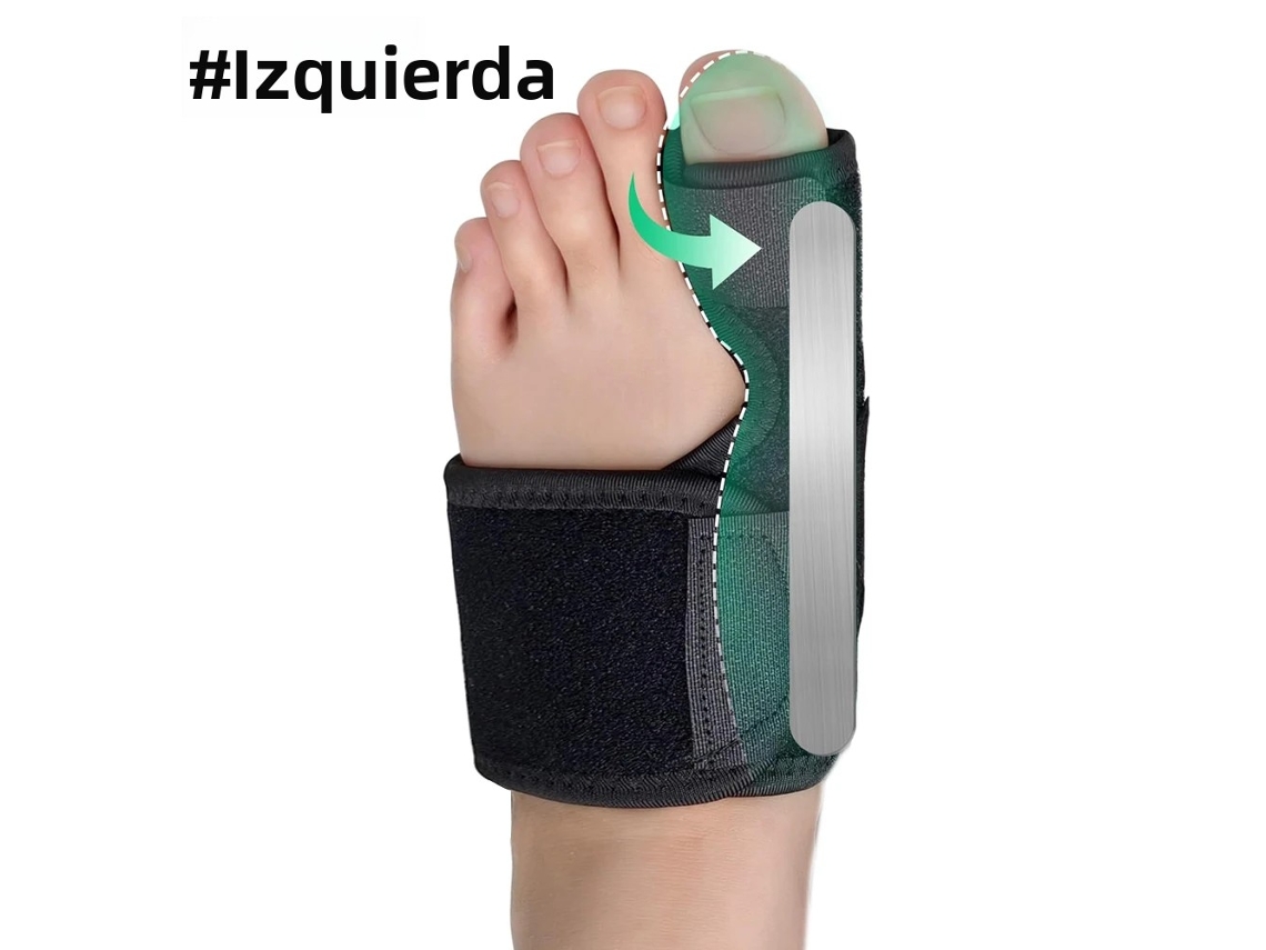 Corrector de hallux valgus unisex de una pieza, calcetines/protectores de dedos para hallux valgus Mdug (izquierda)