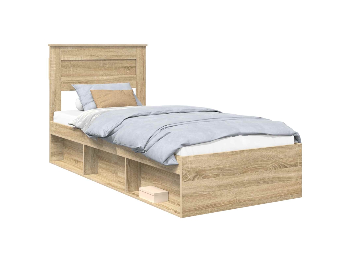 Maison Exclusive - Estructura De Cama Con Cabecera Roble Sonoma 75 X 190 Cm