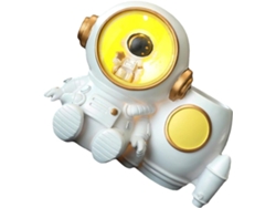 Portalápices de resina blanca clara con diseño de astronauta, gran capacidad, práctico para guardar bolígrafos. SFUSHOS