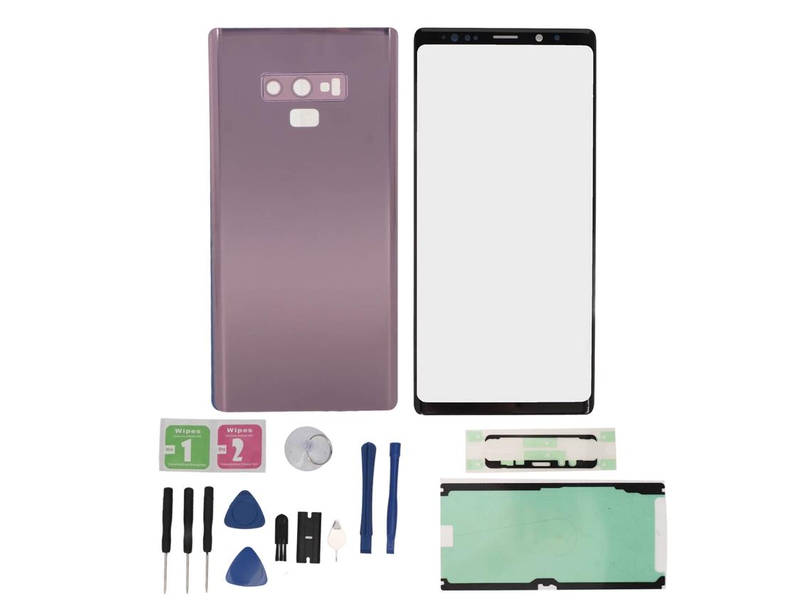 Kit De Reparación De Pantalla De Cristal Frontal Y Panel Trasero Para Galaxy Note 9 (morado)
