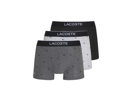 Boxers LACOSTE Algodón Hombre (S - Gris)