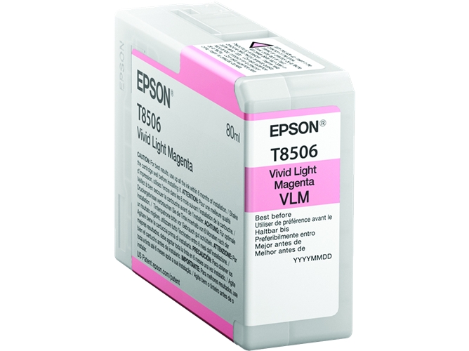 Cartucho de tinta original EPSON, T8506 80 ml , Magenta claro, C13T850600, T8506
