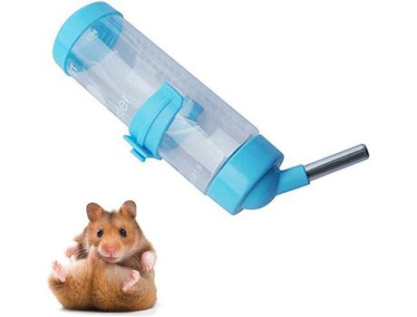 Bebedero para hámster, 125 ml, modelo de cabeza plana, azul
