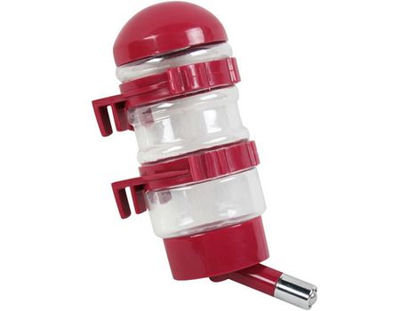 Bebedero Automático para Perros, Botella de Agua de 400ml, Vino Tinto