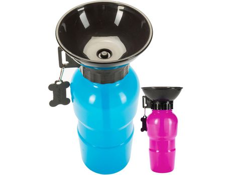 Botella de agua para mascotas, azul