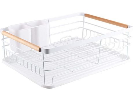 Soporte Escurreplatos, Blanco, Simple