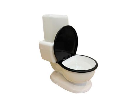 Bebedero para gatos con forma de inodoro, blanco