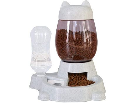 Comedero para gatos, gris