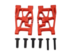 Conjunto De Braços De Suspensão Dianteiro E Traseiro De Alumínio Para Carros Rc Losi Hammer Rey 1/10 Vermelho