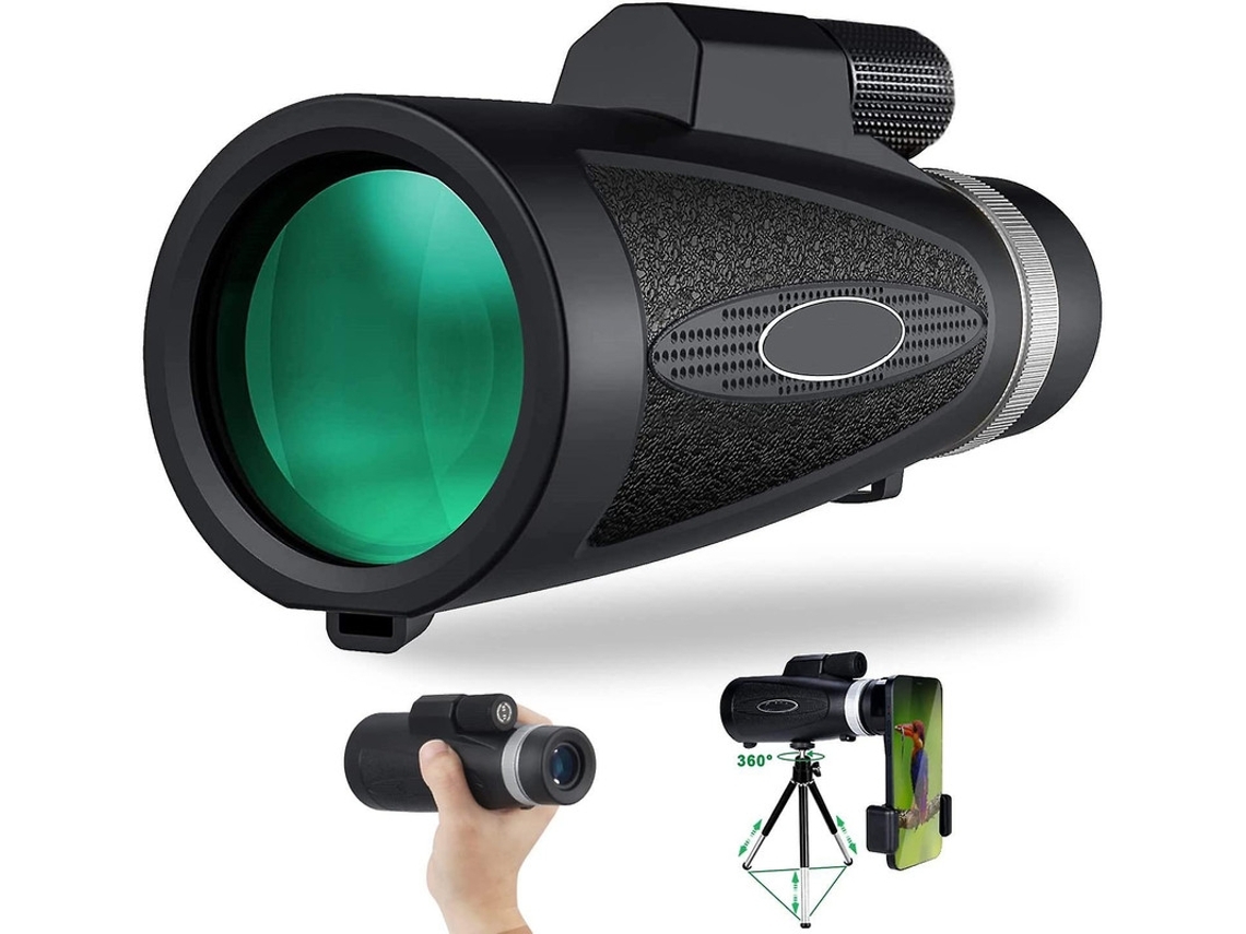 Telescopio monocular 18x62, telescopio monocular HD de alta potencia, visión nocturna con poca luz, telescopio monocular FMC con prisma GUSSHIOUS