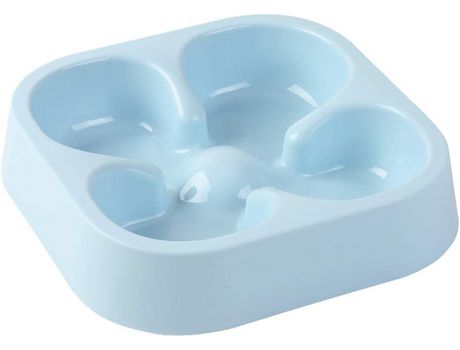 Cuenco de comida para perros con forma de trébol azul COZEVDNT