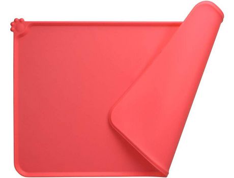 Tapete de silicona para mascotas en rojo COZEVDNT