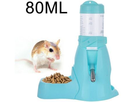 Bebedero silencioso de 125 ml para animales pequeños (hámsteres cobayas) con botella COZEVDNT