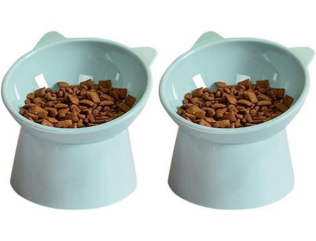 Set de bebedero para mascotas en verde (2 piezas) COZEVDNT
