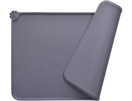 Tapete de silicona para mascotas en gris COZEVDNT