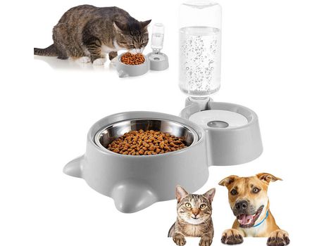 Bebedero Automático para Gatos en Gris COZEVDNT
