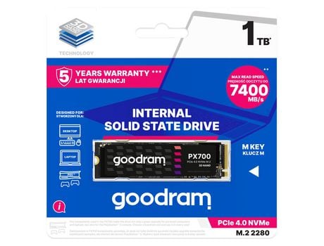 Disco Duro GOODRAM PX700 (1 TB SSD - PCIe - M.2 - PCI Express 4.0)
